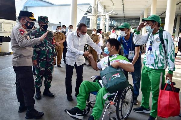 Masuk Lima Besar di Paralimpiade Nasional, Atlet Sumut Diarak Keliling Kota